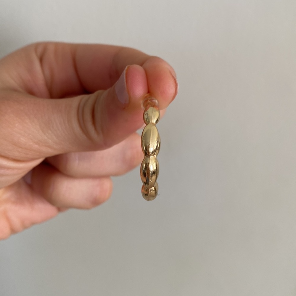 Gold colored hoop earrings